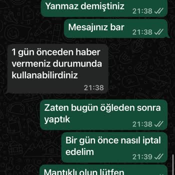 Rezervasyon İptalinde Kapora İadesi Yapılmadı