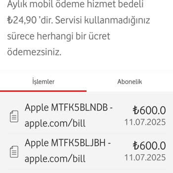 Hesabım Olmadan Apple Store Üzerinden Faturama 2700 TL Yansıtıldı