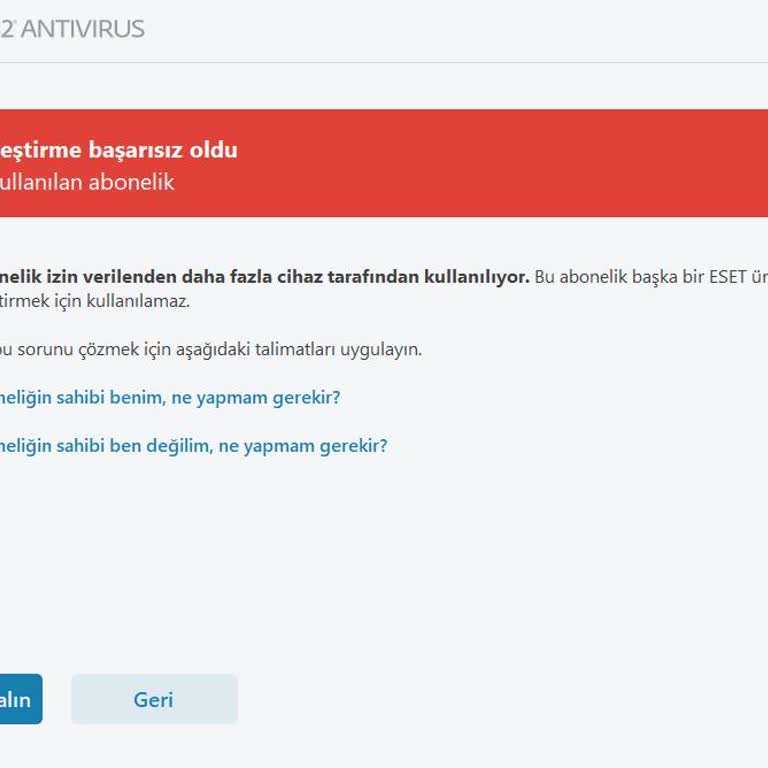Eset NOD32 Şikayeti