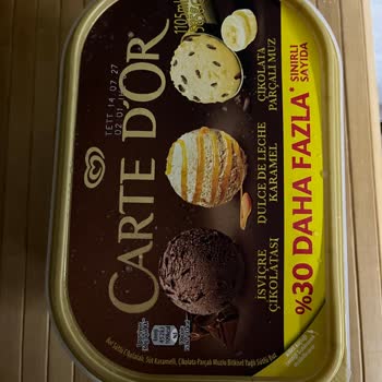 Carte D'Or Taze Tarihli Dondurmadan Kötü Koku Ve Tat Şoku