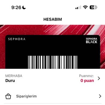 Sephora Black Kart Puanlarım Ve Hediyem Aktarılmadı