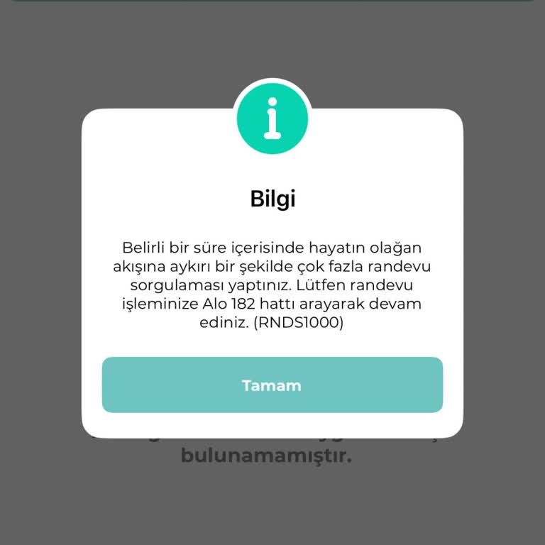 MHRS Randevu Sistemindeki Sorgulama Kısıtlaması Acil İhtiyacımı Engelliyor