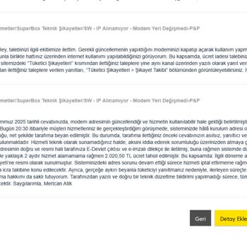 Adres Kaydı Sorunu Nedeniyle 2 Aydır Hizmet Alamıyor Ve Ücret İadesi Bekliyorum