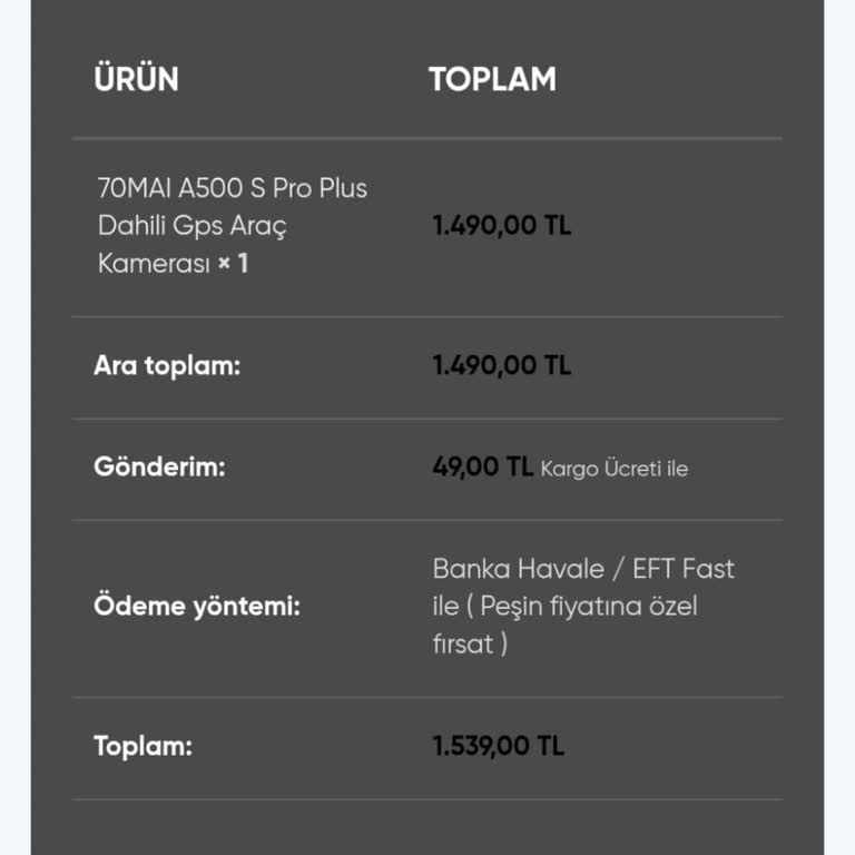 Sipariş Sonrası Ücret İadesi Yapılmadı, Mağduriyet Yaşadım