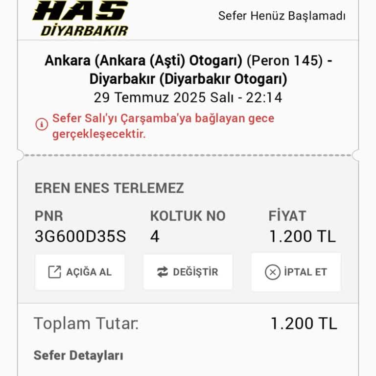 Bileti Haber Vermeden İptal Ettiler Otogarda Mağdur Oldum