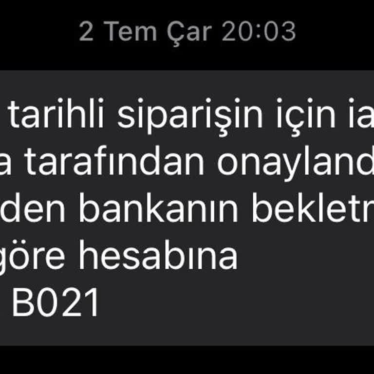 Getir Yemek'ten İptal Edilen Siparişimin İadesi Yapılmadı