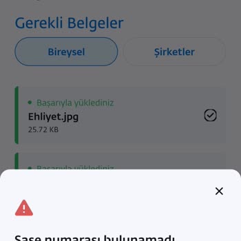 True More Uygulamasında Şase Numarası Hatası Nedeniyle Erişim Sağlayamıyorum