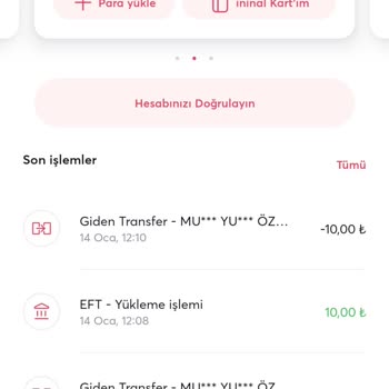 İninal Hesabına Yapılan EFT Sonrası Para Kaybı Ve İletişim Sorunu