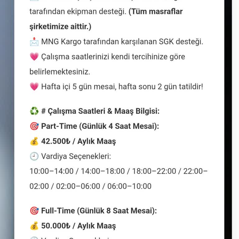 MNG Kargo Home Office İş İlanı Hakkında Bilgi Talebi