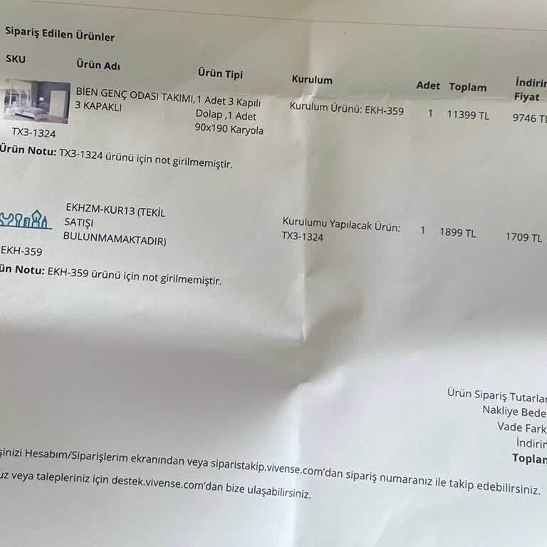 Vivense Siparişim Belirtilen Tarihte Teslim Edilmedi Mağduriyet Yaşadım
