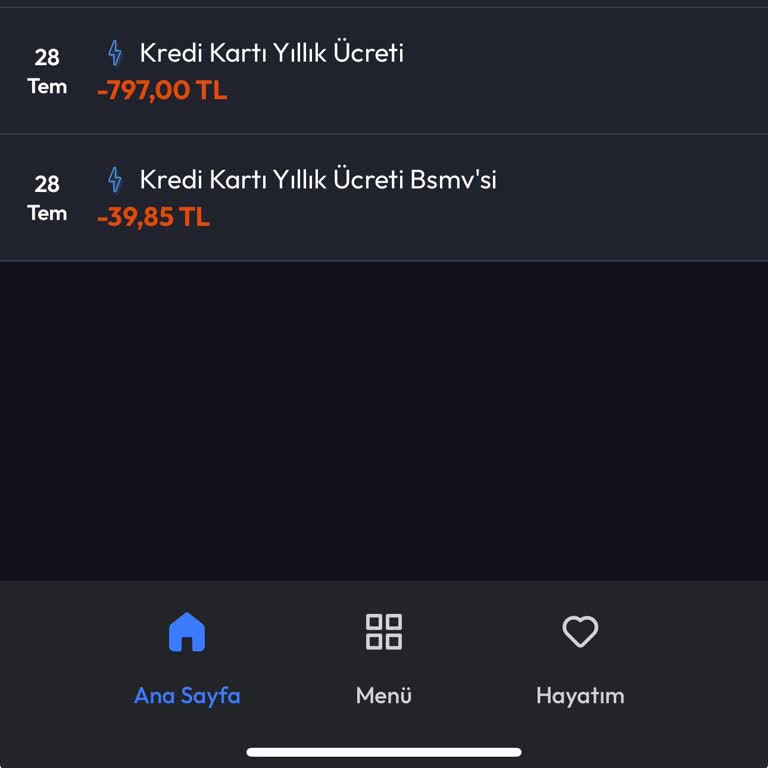 Kredi Kartı Yıllık Ücretinin Koşulsuz İadesini Talep Ediyorum
