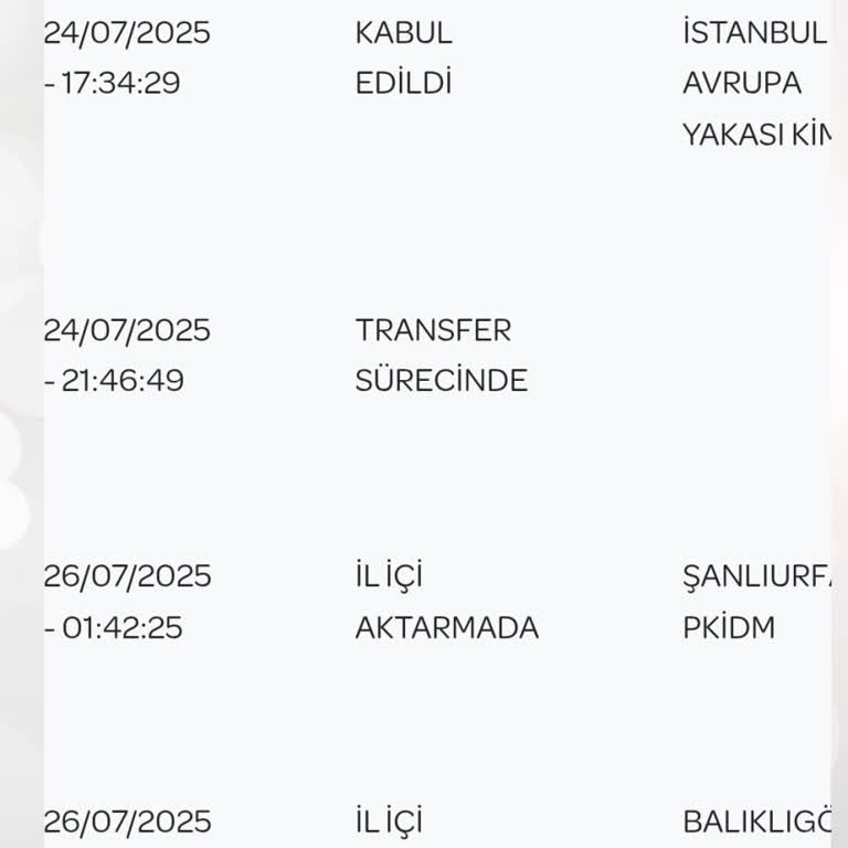 PTT Kargo Balıklıgöl Şubesinde Geç Teslimat Ve İletişim Sorunu