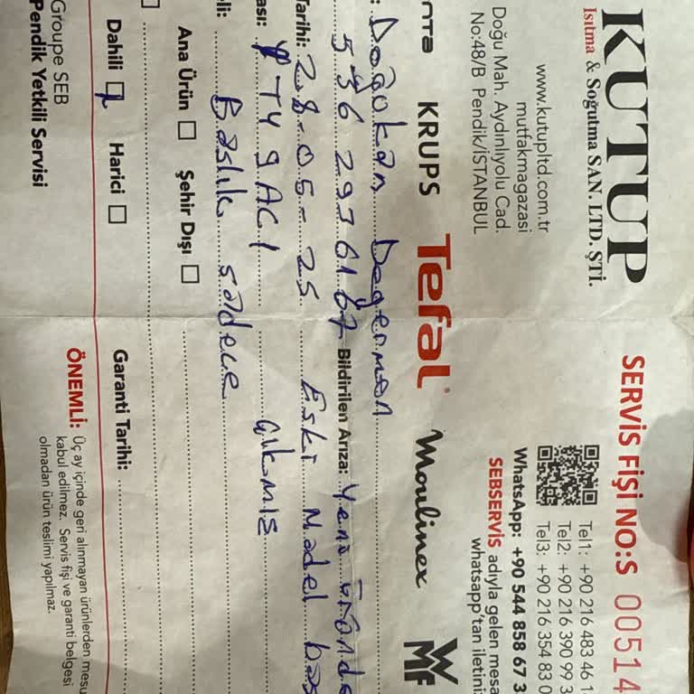 Yeni Alınan Süpürge Başlığı Arızalı Değişim Talebine 4 Aydır Çözüm Yok