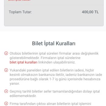Bilet İptalinde Eksik İade Edilen Ücret Mağduriyeti
