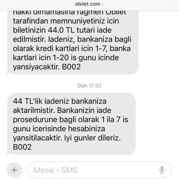 Bilet İptalinde Eksik İade Edilen Ücret Mağduriyeti