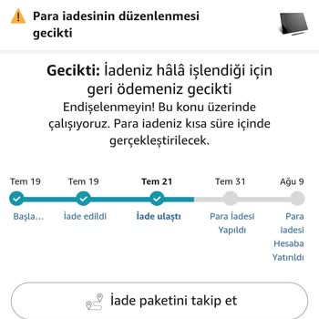 Amazon İade Sürecinde Sürekli Değişen Tarih Mağduriyeti