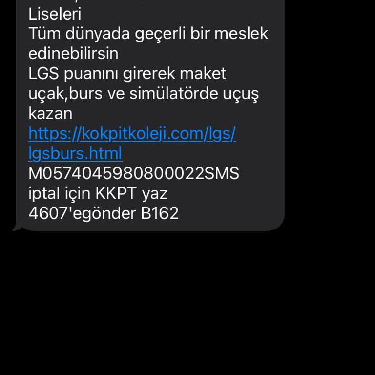 Kokpit Okulları İzinsiz SMS İle Kişisel Verilerimin Kullanılması Rahatsız Ediyor