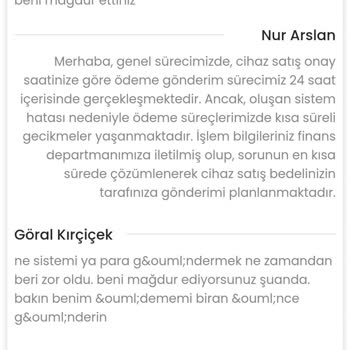 Satılan Telefonun Ödemesi Bir Haftadır Yapılmıyor, Sürekli Oyalıyorlar