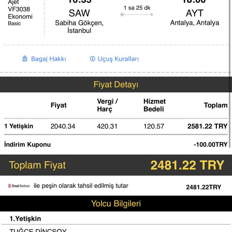 Bilet Değişikliğinde Haksız Fiyat Farkı Ve Ekstra Ücret Mağduriyeti