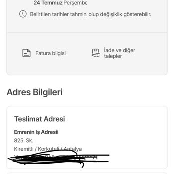 Yanlış Adrese Teslimat Ve Geciken Para İadesi