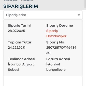 Mağazadan Teslim Siparişimle İlgilenilmedi Ve Bilgi Alamadım