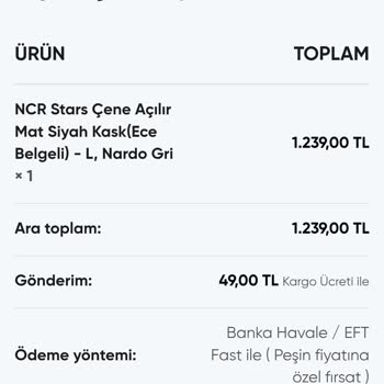 Oriontuning Üzerinden Aldığım Kask Gönderilmedi, Mağduriyet Yaşıyorum