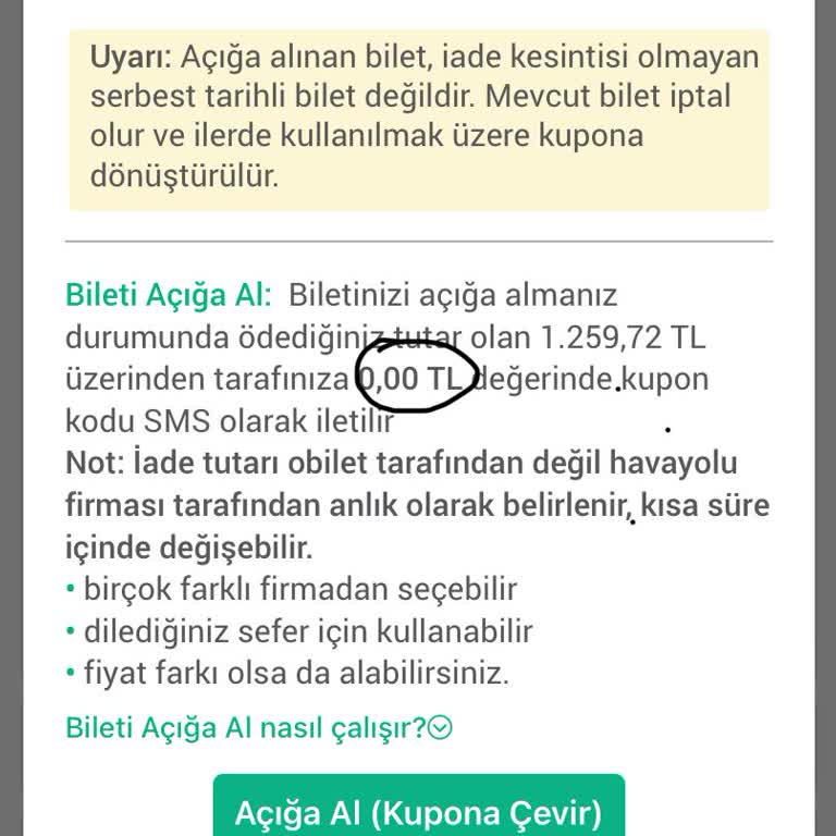 Uçak Bileti Değişikliği Ve İptalinde Yardımcı Olunmadı, Paramı Geri Alamıyorum