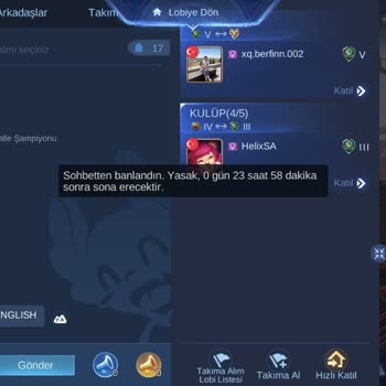 Mobile Legends sohbet yasağı durduk yere tekrarlandı nedenini öğrenmek istiyorum