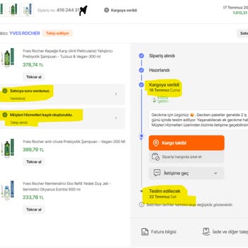 Siparişim Belirtilen Tarihte Teslim Edilmedi Müşteri Hizmetleri Çözüm Sunmadı