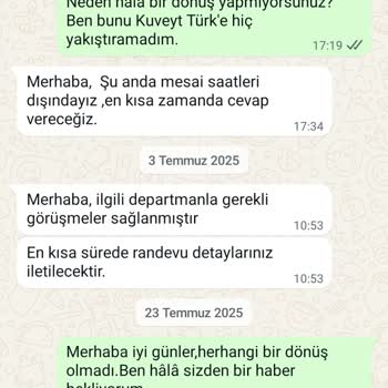 Ek Hizmetlerden Yararlanamama ve İlgisizlik Şikayeti