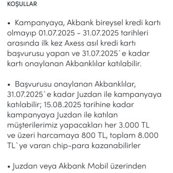 Kampanya Şartlarına Uygun Harcamama Chip-para Yüklenmedi, Çözüm Bekliyorum