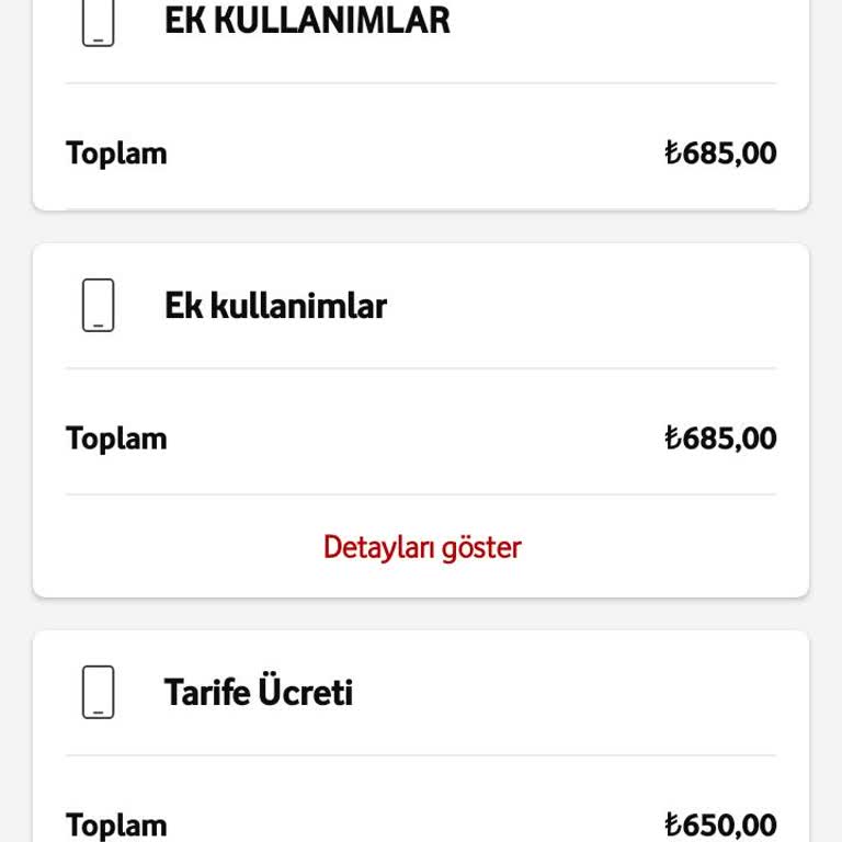 Vodafone Faturalandırma Ve Taahhüt Sonrası Yüksek Ücret Şikayeti