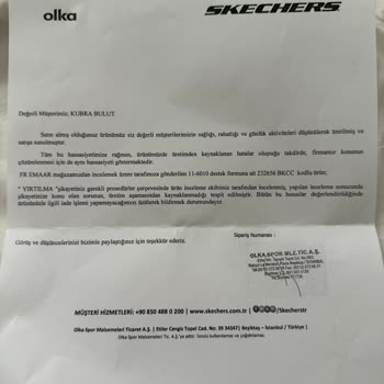 Skechers Ayakkabıda Üretim Hatası Ve Yetersiz Müşteri Hizmeti