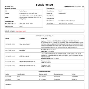 Vestel Yetkili Servisi Olduğunu Belirten Firmanın Mağduriyeti Gidermemesi