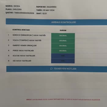 Ekspertiz Raporunda Yanıltıcı Bilgi: Airbag Değişimi Gizlenmiş