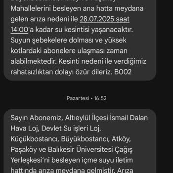 Altıeylül Çayırhisar Mahallesi'nde Sürekli Su Kesintisi Ve Yetersiz Çözüm