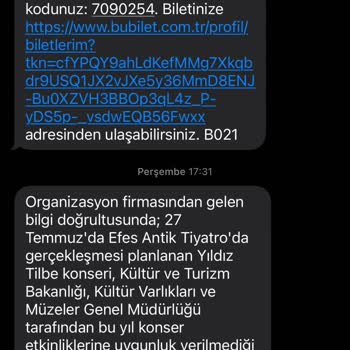 İptal Edilen Konserin Ücret İadesi Yapılmıyor