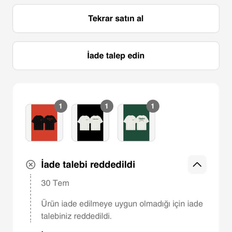 Chill And Out Sipariş İptal Talebim Reddedildi