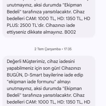 Kurulum Yapılmadan Fatura Ve Cihaz Ücreti Talebi