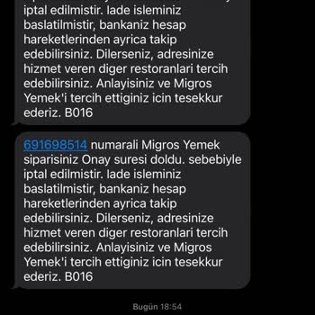 Siparişlerin Sürekli İptal Edilmesi Ve Soğuk Yemek Sorunu