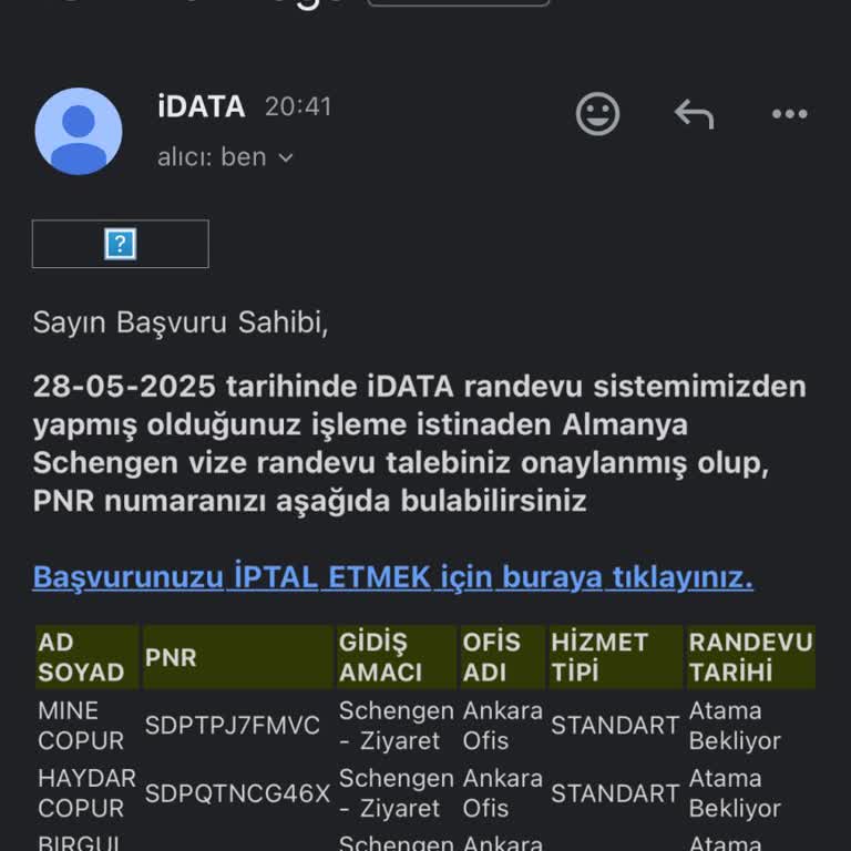 İdata Schengen Vize Randevu Ataması Neden Yapılmıyor