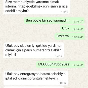 Sistem Hatası Nedeniyle Siparişim Haksız Yere İptal Edildi