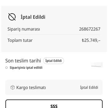 Sipariş İptali Ve Geciken Ücret İadesi Mağduriyeti