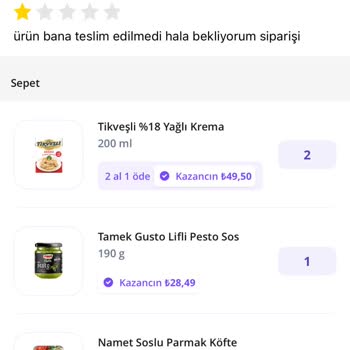 Teslim Edilmeyen Sipariş Ve İade Sorunu