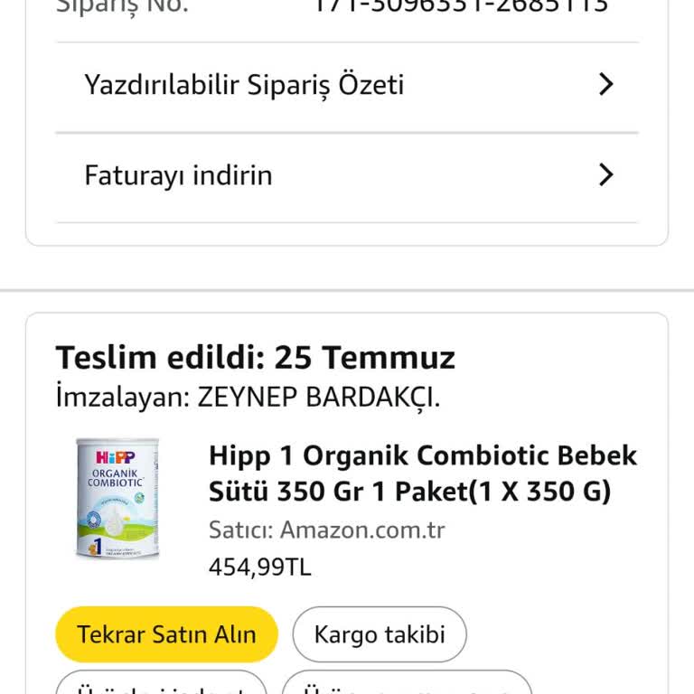 Bozuk Mama Bebeğimi Hasta Etti Amazon Sorumluluk Almalı