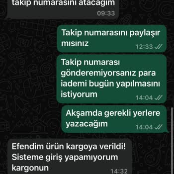 Sipariş Takip Ve İletişim Sorunu Nedeniyle Para İadesi Talebi
