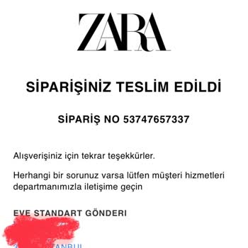 Zara Siparişim Teslim Edilmedi, Paramın Durumu Belirsiz