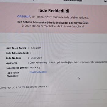 Ofisgrup Kurumsal Tedarik Kullanılmış Ve Bozuk Ürün Satışıyla Mağdur Edildim