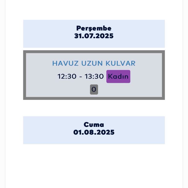 Yüzme Randevusu Sürekli Kapalı, Çözüm Bekliyoruz!