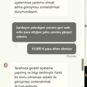 Kazancım Ve Yatırdığım Para Tarafıma Ödenmedi
